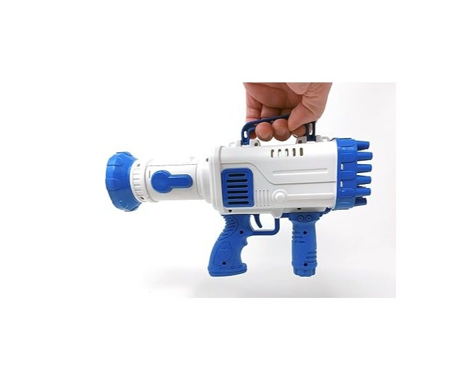 مسدس فقاعات، آلة فقاعات للأطفال، مسدس فقاعات صواريخ بـ32 فتحة للأطفال الصغار، منفاخ فقاعات مع أضواء ملونة، هدية لحفلات أعياد الميلاد، لعبة قاذف الفقاعات الصيفي والأنشطة الخارجية للأطفال - Image 2